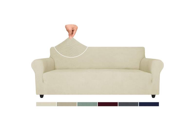 Coonoor Sofahusse Stretch Sofabezug, Sofa Überzug 1/2/3/4 Sitzer, Sofaschoner rutschfest, Elastisch Couch Überzug Mit Armlehnen, Sofaüberwurf Couch Überwurf von Coonoor