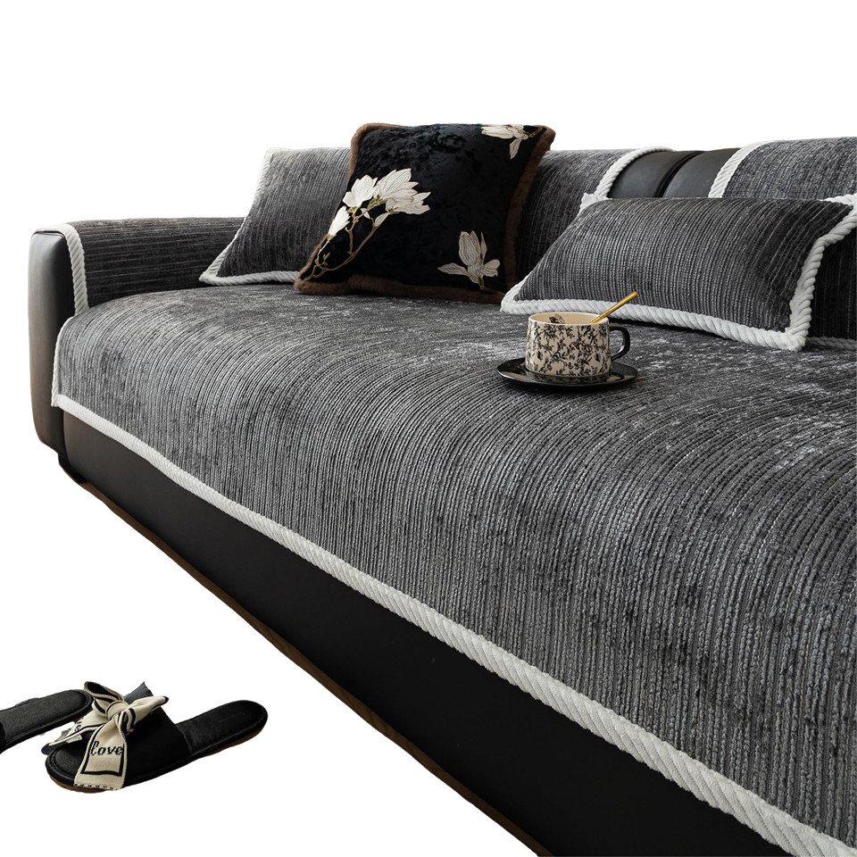 Coonoor Sofaschoner Sofabezug Couch Überzug,Sofa Überzug 1/2/3/4 Sitzer L Form Sofa Cover, Sofa-Schutzhülle Ecksofa, rutschfeste Sofa Überwurf von Coonoor