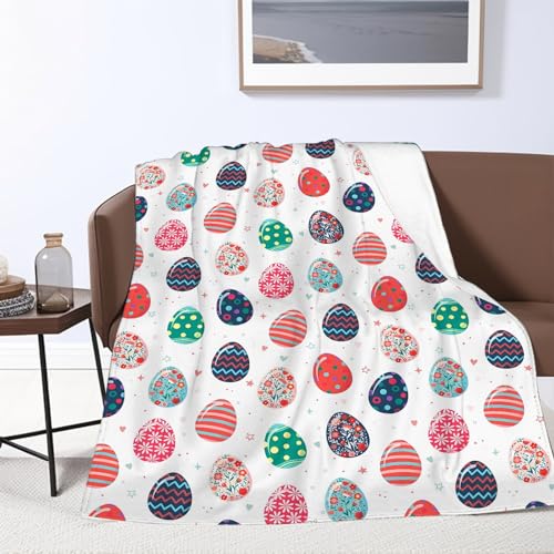 Coonoor Soft Weihnachtsdecke für Bett und Sofa, 125X150cm Sofadecke, Geschenke Für Frauen/Kinder/Männer, Lustige Geschenkideen Weihnachten (Ostern 2, 125 x 150cm) von Coonoor