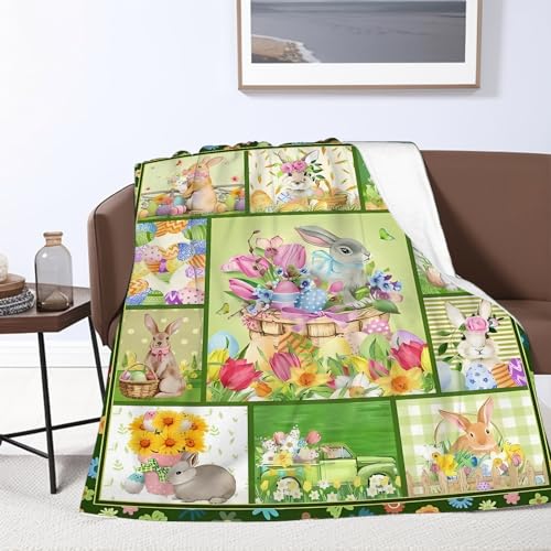 Coonoor Soft Weihnachtsdecke für Bett und Sofa, 125X150cm Sofadecke, Geschenke Für Frauen/Kinder/Männer, Lustige Geschenkideen Weihnachten (Ostern 3, 125 x 150cm) von Coonoor