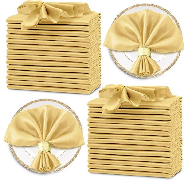 Coonoor Stoffserviette 15 Stück Satin-Servietten, quadratische weiche Tischservietten, (5 St) von Coonoor