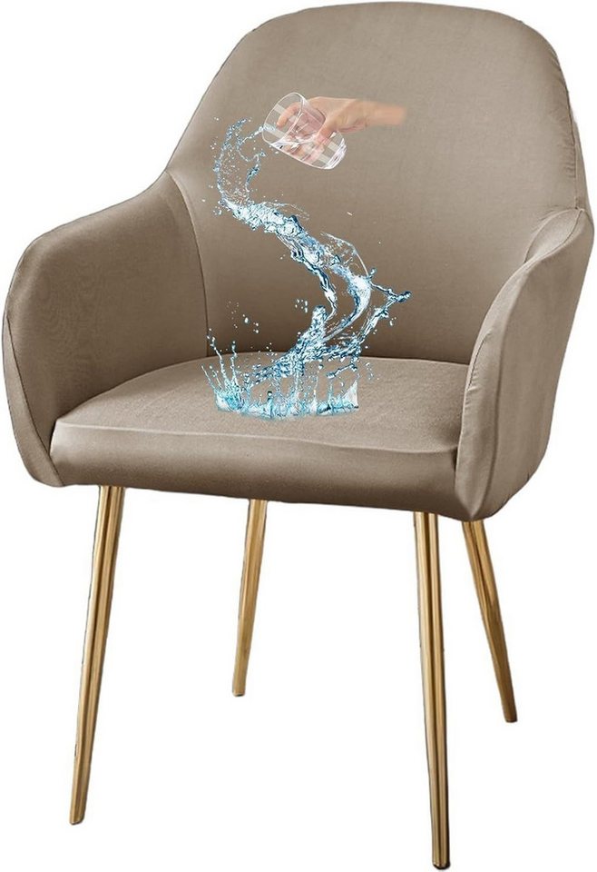 Coonoor Stuhlhusse Stretch Samt Stuhlhussen 1er Set Universal Sesselbezug Stuhlbezug, mit Armlehnen Abnehmbare Waschbar Esszimmerstühle Bezug Coonoor Stuhlhusse Stretch Samt Stuhlhussen 1er Set Universal Sesselbezug Stuhlbezug, mit Armlehnen Abnehmbare Waschbar Esszimmerstühle Bezug von Coonoor