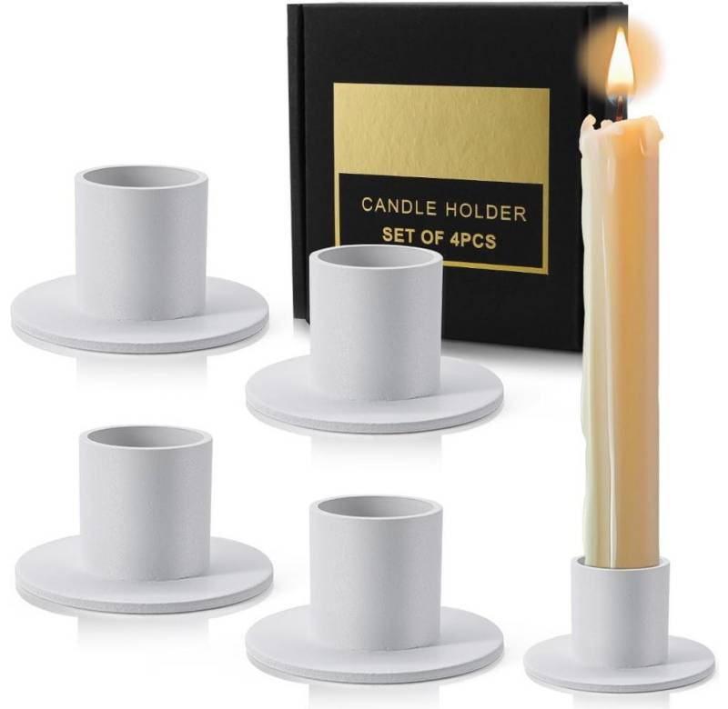 Coonoor Tischkerzenhalter 4 Stück Matt Kerzenhalter, Teelichthalter Metall von Coonoor