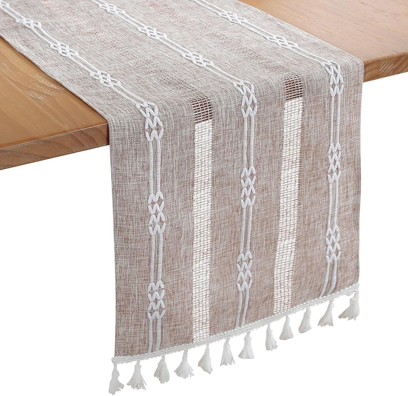 Lollanda Tischläufer Boho Tisch Läufer mit Quasten rustikal Table Runner,32x275 cm von Lollanda