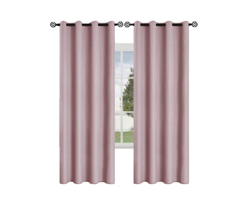 Kaket Verdunkelungsvorhang 100 % Verdunkelungsvorhänge für das Schlafzimmer mit schwarzem Futter (1 St), 2-lagige, komplett lichtdichte, thermoisolierte Ösenvorhänge von Kaket