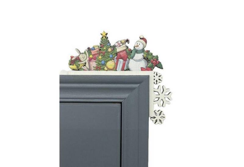 Coonoor Weihnachtsmann Weihnachtsdekorationen Home Decor Holz Rahmen Ecke Dekoration, für Wände Türen und Fenster Weihnachtsecktürrahmen Deko von Coonoor