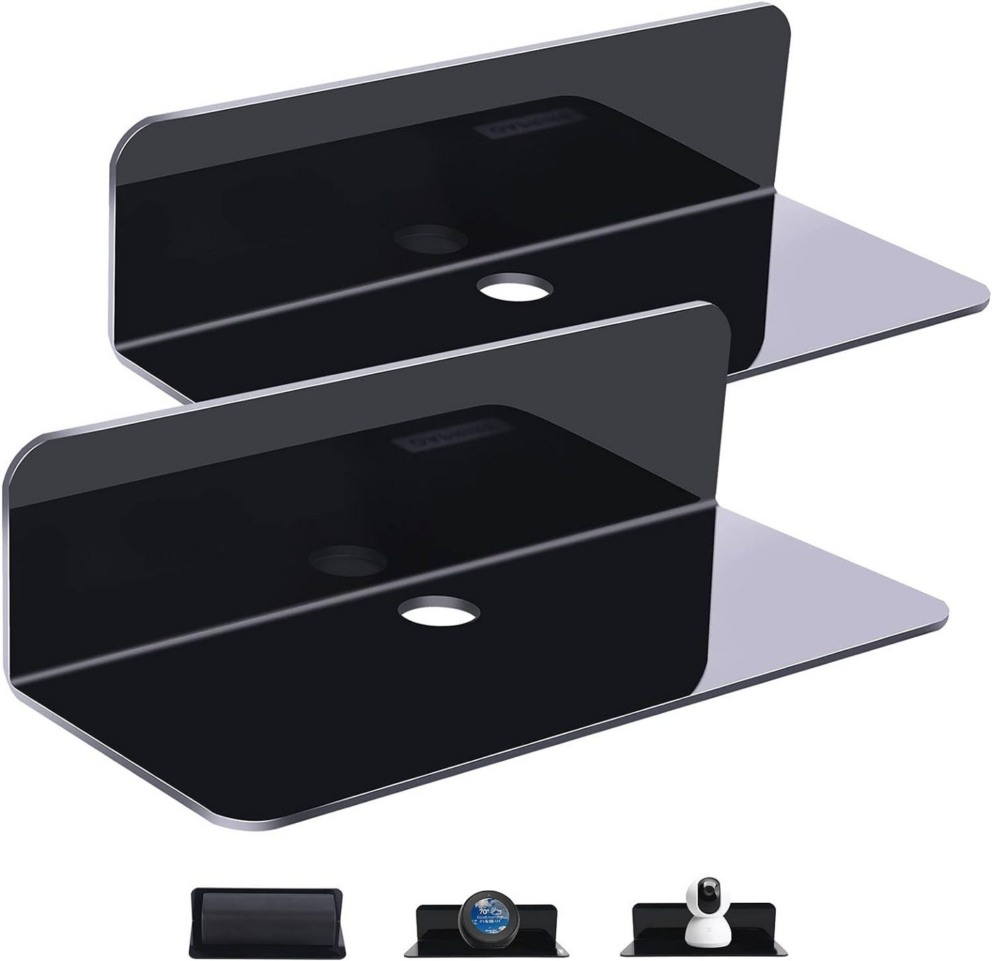 Coonoor Wandregal 2er Set Wandregal Ohne Bohren Schweberegal, aus Acryl, 2-tlg., Badezimmer Regal Zum Kleben Bücherregal Bad Regal Selbstklebend Coonoor Wandregal 2er Set Wandregal Ohne Bohren Schweberegal, aus Acryl, 2-tlg., Badezimmer Regal Zum Kleben Bücherregal Bad Regal Selbstklebend von Coonoor
