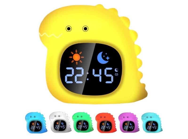 Coonoor Wecker Tischuhr mit Digitalanzeige, 9-Farben Nachtlicht Kinderwecker, Schlaftraining Wecker, Sonnenaufgangswecker mit 6 natürliche Musik Coonoor Wecker Tischuhr mit Digitalanzeige, 9-Farben Nachtlicht Kinderwecker, Schlaftraining Wecker, Sonnenaufgangswecker mit 6 natürliche Musik von Coonoor