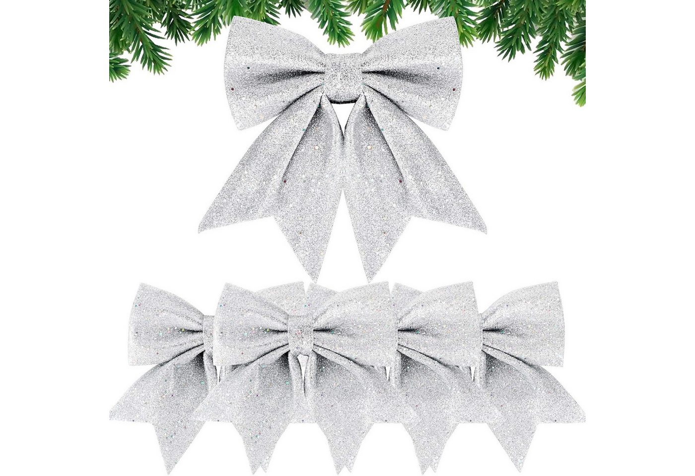 Coonoor Weihnachtsbaumschleife Weihnachtsbaum Schleifen Set, 5 Stück Weihnachtsdekorations Schleifen (5-tlg) von Coonoor