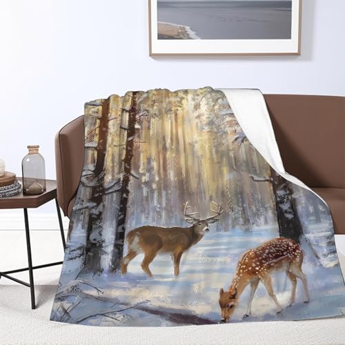 Coonoor Weihnachtsdecke Flanell Decke Weiche und Bequeme Decke für TV und warmes Bett und Sofa (Stil 2, 125 * 150cm) von Coonoor