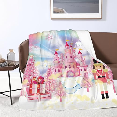 Coonoor Soft Weihnachtsdecke für Bett und Sofa, 125X150cm Sofadecke, Geschenke Für Frauen/Kinder/Männer, Lustige Geschenkideen Weihnachten (Stil 4, 125 x 150cm) von Coonoor