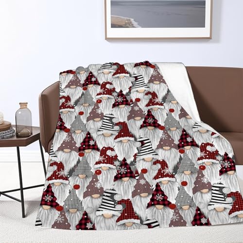 Coonoor Soft Weihnachtsdecke für Bett und Sofa, 125X150cm Sofadecke, Geschenke Für Frauen/Kinder/Männer, Lustige Geschenkideen Weihnachten (Stil 1, 125 x 150cm) von Coonoor