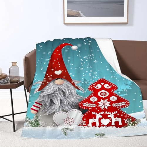 Coonoor Soft Weihnachtsdecke für Bett und Sofa, 125X150cm Sofadecke, Geschenke Für Frauen/Kinder/Männer, Lustige Geschenkideen Weihnachten (Stil 6, 125 x 150cm) von Coonoor