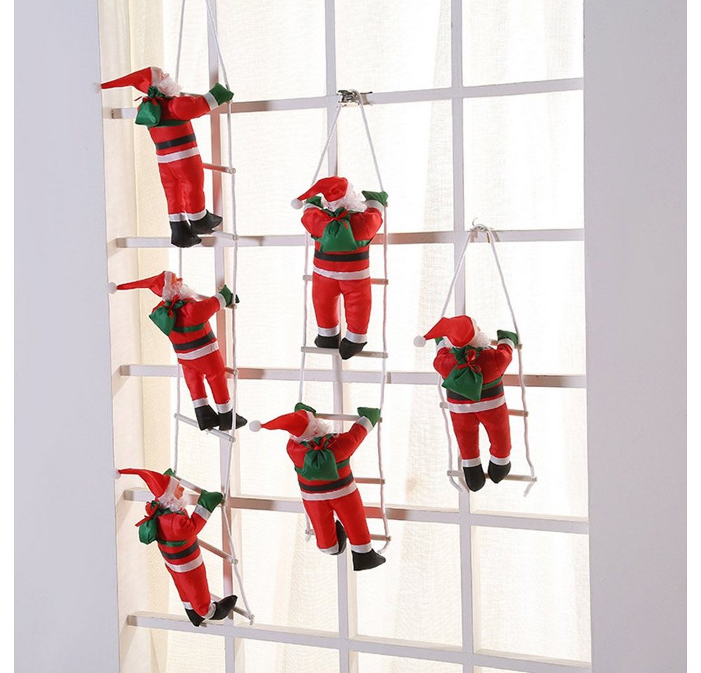 Coonoor Weihnachtsmann Nikolaus auf Leiter 25cm Weihnachtsdekoration (1 St) von Coonoor