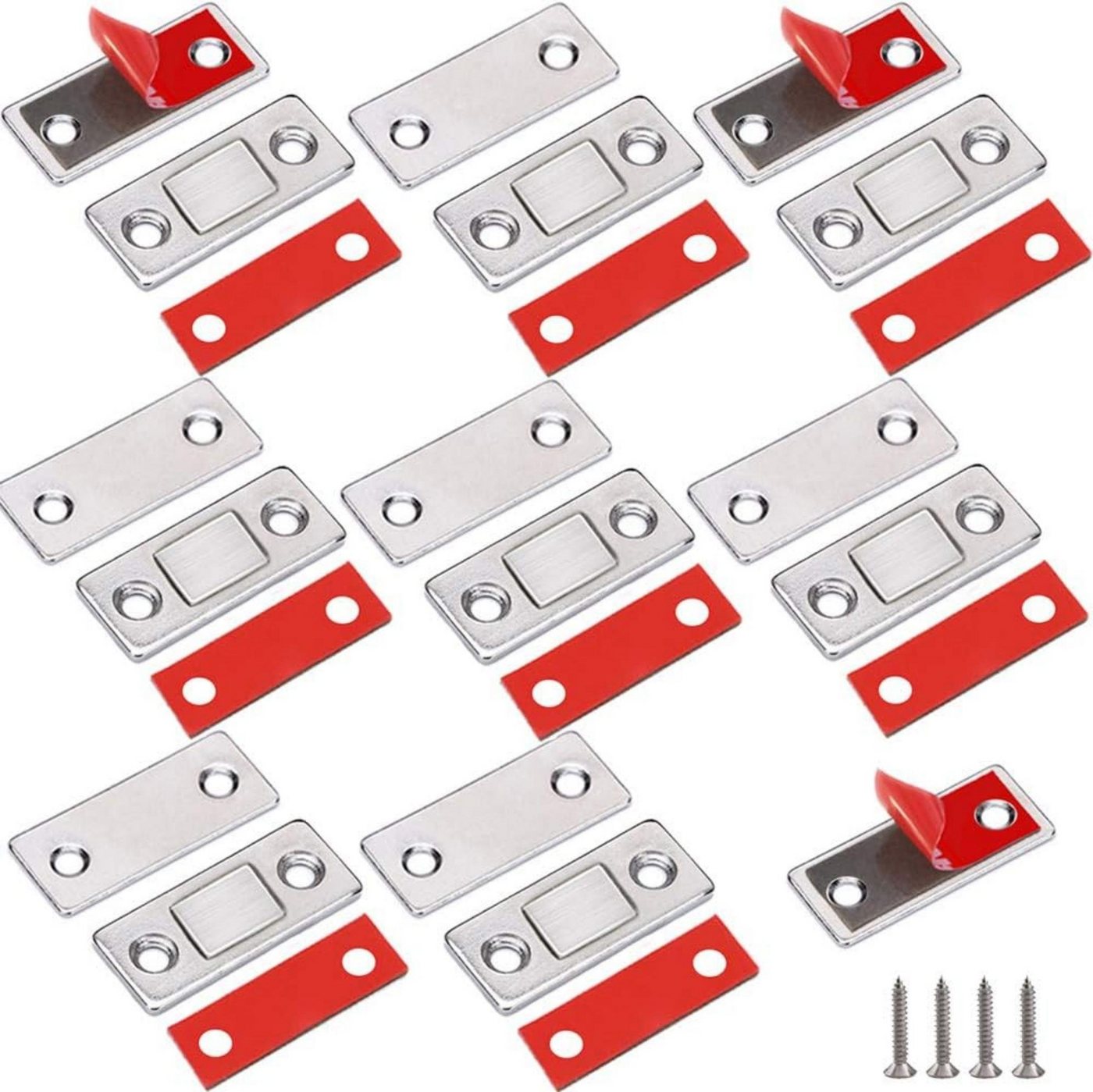 Haftmagnetschnäpper 8er Magnetschnäpper Edelstahl Stark Tür Fenster Türmagnet, Coonoor, Leichte und kleine Schranktüren, Schubladen, Deckel, Schrankschiebetüren oder Jalousien., (8-tlg) von Coonoor