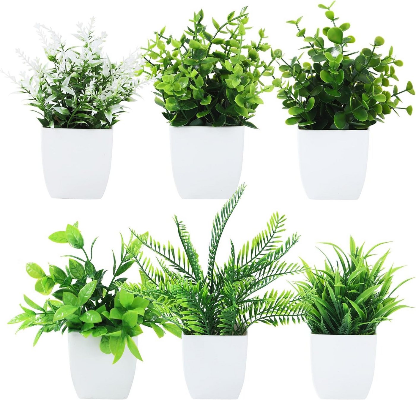 Künstliche Zimmerpflanze 6-teiliges Set künstlicher Blumentöpfe, Mini- Kunstpflanzen mit Topf, Coonoor, Tischdekoration Künstliche Zimmerpflanze für Zuhause/Büro/Draußen Künstliche Zimmerpflanze 6-teiliges Set künstlicher Blumentöpfe, Mini- Kunstpflanzen mit Topf, Coonoor, Tischdekoration Künstliche Zimmerpflanze für Zuhause/Büro/Draußen von Coonoor