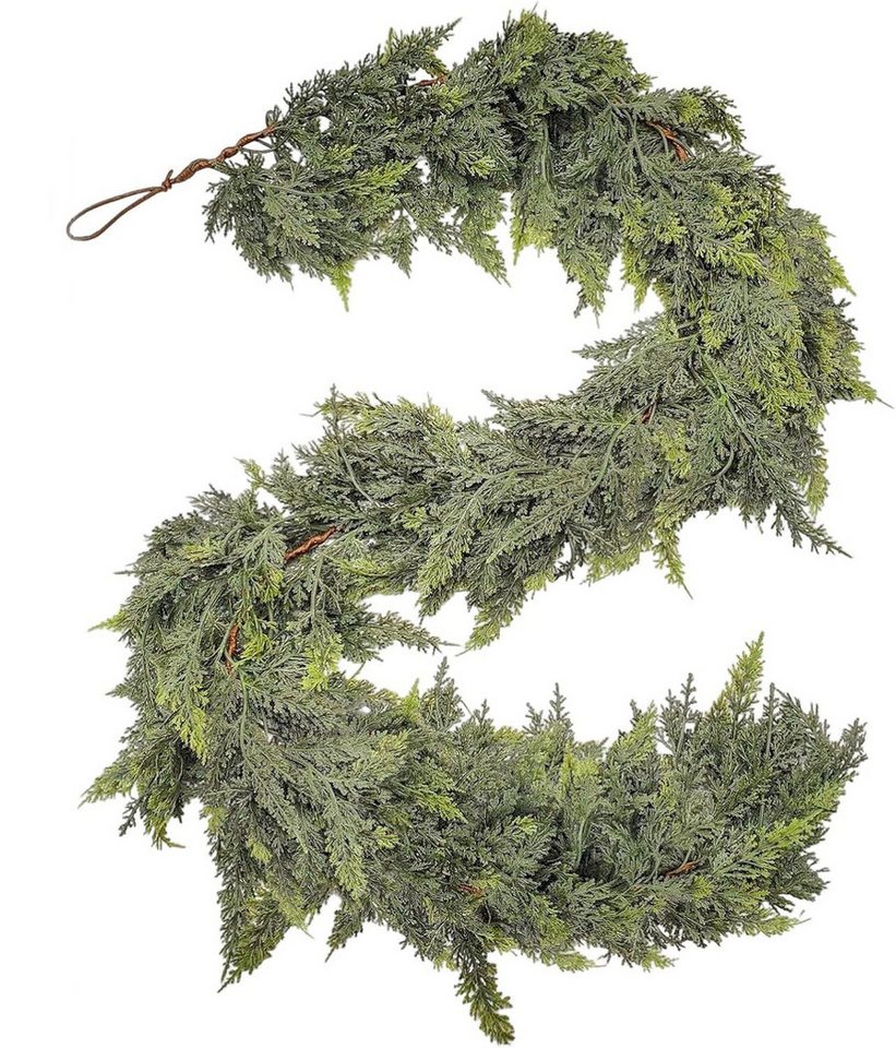 Kunstgirlande Weihnachtsgirlande mit Beleuchtung, Naturgetreue Girlande Künstlich, Coonoor, Perfekt für Weihnachtsdeko Innen und Außen,Treppengeländer & Türrahmen von Coonoor