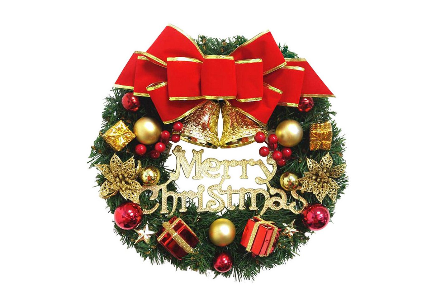 Kunstkranz Weihnachtsdeko Weihnachtskranz 30cm, Türkranz Weihnachten, Coonoor, Adventskranz als Türkranz, Künstlicher Kranz für Feste Advent Türe von Coonoor