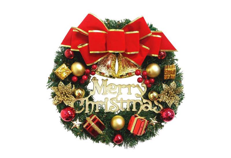 Kunstkranz Weihnachtsdeko Weihnachtskranz 30cm, Türkranz Weihnachten, Coonoor, Adventskranz als Türkranz, Künstlicher Kranz für Feste Advent Türe von Coonoor