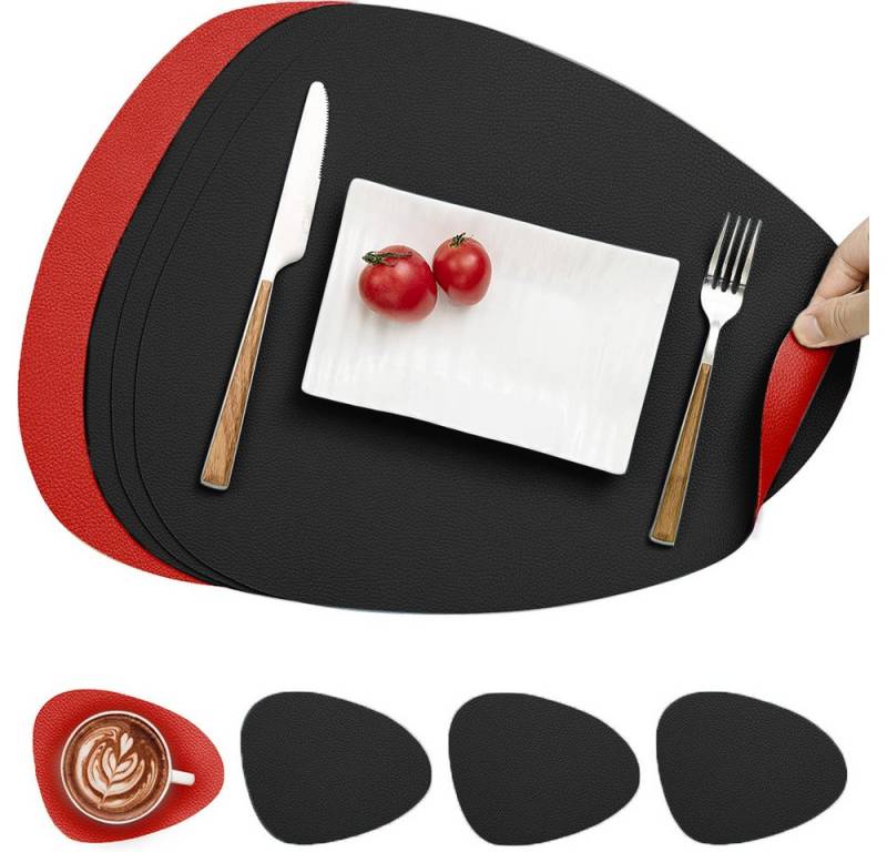 Coonoor Platzset Tischset, Kunstleder, abwischbar, (4-St), Tischsets und Untersetzer von Coonoor
