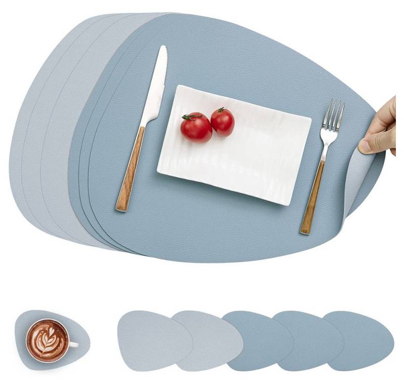 Coonoor Platzset Tischset, Kunstleder, abwischbar, (6-St), Tischsets und Untersetzer von Coonoor