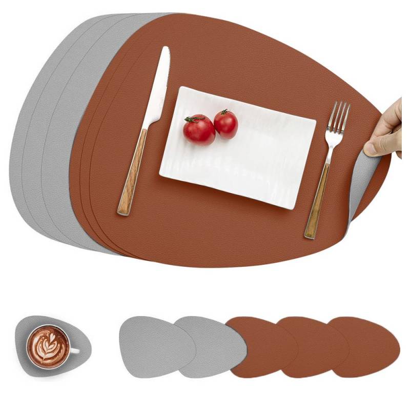 Coonoor Platzset Tischset, Kunstleder, abwischbar, (6-St), Tischsets und Untersetzer von Coonoor