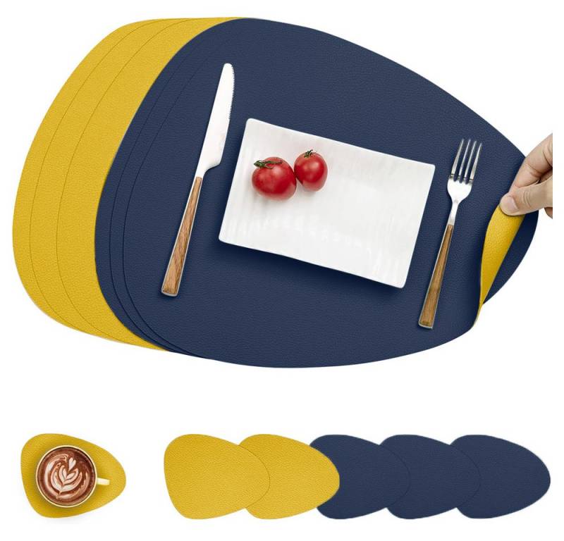 Coonoor Platzset Tischset, Kunstleder, abwischbar, (6-St), Tischsets und Untersetzer von Coonoor