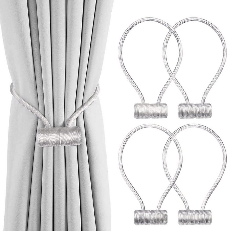 Raffhalter Magnetische Vorhangbänder Vorhangclips Seilvorhangclips, Coonoor, (Sätze, 4-tlg), Für Stoffe und Vorhänge von Coonoor