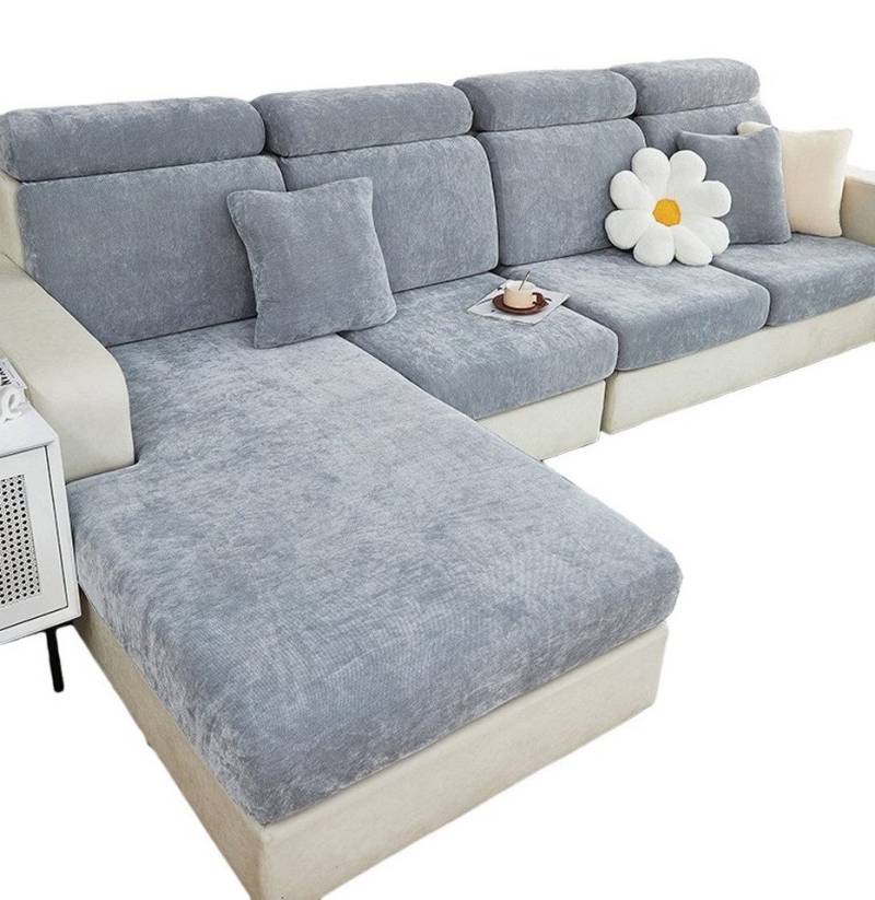 Coonoor Sofahusse Sofabezug Ecksofa L Form Stretch Chenille Sofa, Überzug Universal Couchbezug von Coonoor