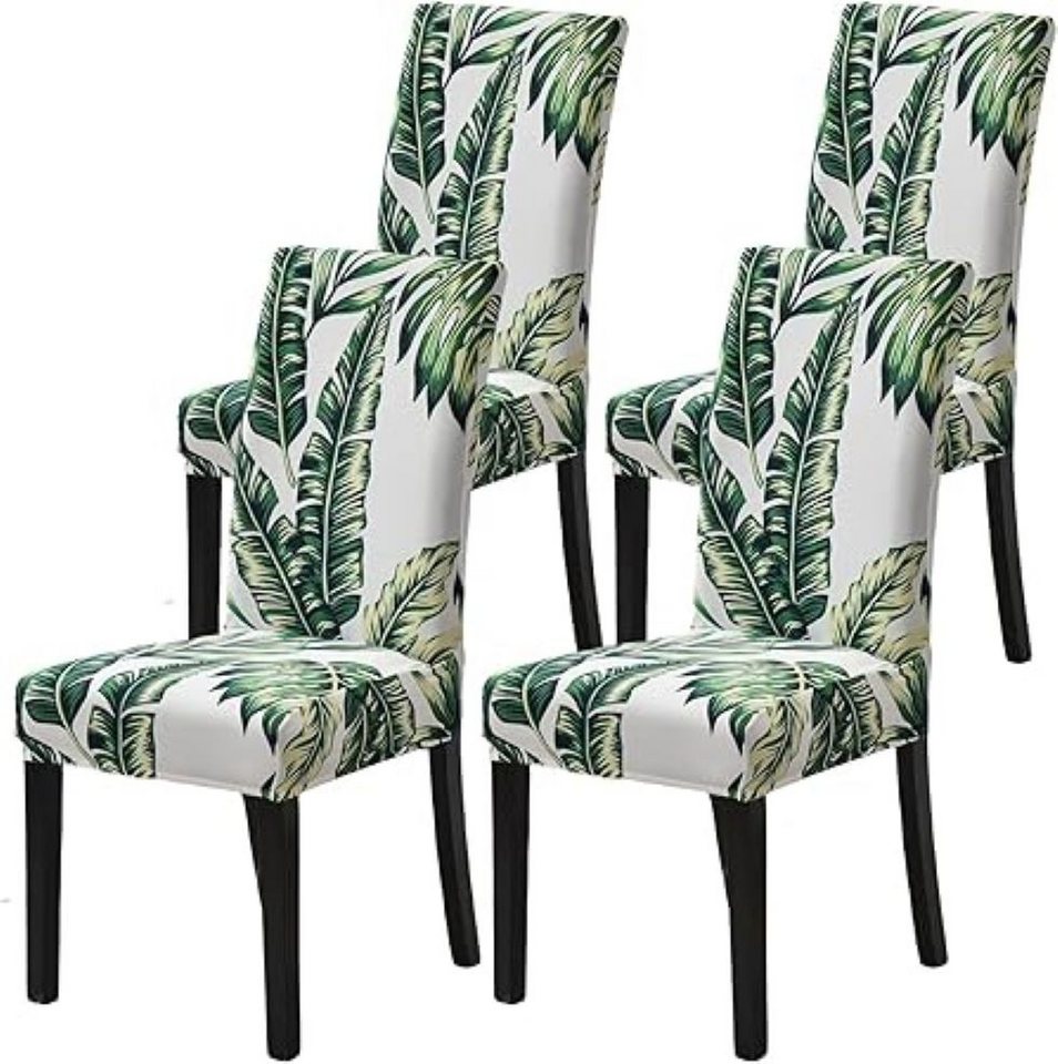 Stuhlbezug 4/6-teiliges Set von hochpassenden, elastischen Küchenstuhlbezügen, Coonoor, Stretch Abnehmbare Waschbar Stuhlbezug von Coonoor