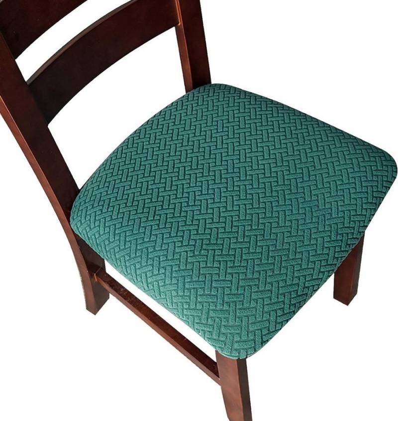 Coonoor Stuhlhusse Stuhlbezug Sitzfläche 4er Set, Stretch Bezug für Stühle Sitzbezüge, für Esszimmerstühle Abwaschbar Schonbezug Stuhl Hussen für Stühle von Coonoor