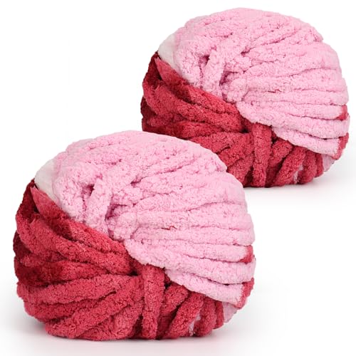 Coopay Dicke Wolle zum Häkeln, 2x240g Weiches Armstricken Wolle zum Handstricken, Soft Chunky Wolle zum Stricken, Sperrige Armstricken Wolle, xxl Wolle für Decken, Kissen, Haustier Nest - Regenbogen Coopay Dicke Wolle zum Häkeln, 2x240g Weiches Armstricken Wolle zum Handstricken, Soft Chunky Wolle zum Stricken, Sperrige Armstricken Wolle, xxl Wolle für Decken, Kissen, Haustier Nest - Regenbogen von Coopay