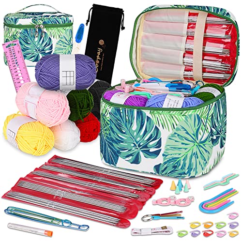 Coopay Stricknadeln Set - 55 Stück Edelstahl Doppelspitzen Mit Wolle, Strickzubehör Und Tasche, 20 cm Nadelspiel 2,0-6,5 mm Für Socken, Reichlich Geschenk Coopay Stricknadeln Set - 55 Stück Edelstahl Doppelspitzen Mit Wolle, Strickzubehör Und Tasche, 20 cm Nadelspiel 2,0-6,5 mm Für Socken, Reichlich Geschenk von Coopay