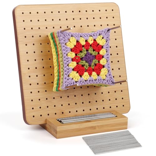 Coopay Granny Square Spanner, 20 x 20 cm Bambus Blocking Board mit Aussparung Kanal für 20 Stabstiften Lagerung, Sperrbrett für Granny Square, Granny Squares Blocking Board, Blocking Board Coopay Granny Square Spanner, 20 x 20 cm Bambus Blocking Board mit Aussparung Kanal für 20 Stabstiften Lagerung, Sperrbrett für Granny Square, Granny Squares Blocking Board, Blocking Board von Coopay