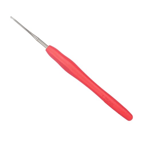 Coopay Häkelnadel 1,25 mm, 1 Stück Metall Spitze Häkelnadeln für Spitzen und Feines Häkeln, Kleine Häkelnadel mit Weichem Griff, Feine Häkelnadeln Ergonomisch TPR Griff Häkelnadeln 1,25 mm von Coopay