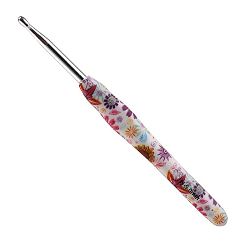 Coopay Häkelnadel mit Schön Blume, 1 Stück Gummigriff Häkelnadel 5,0 mm, Exquisite Ergonomisch Häkelnadeln für Anfänger, Solide Metall Häkeln und Bequem TPR Griff Häkelnadeln für Arthritische Hände Coopay Häkelnadel mit Schön Blume, 1 Stück Gummigriff Häkelnadel 5,0 mm, Exquisite Ergonomisch Häkelnadeln für Anfänger, Solide Metall Häkeln und Bequem TPR Griff Häkelnadeln für Arthritische Hände von Coopay