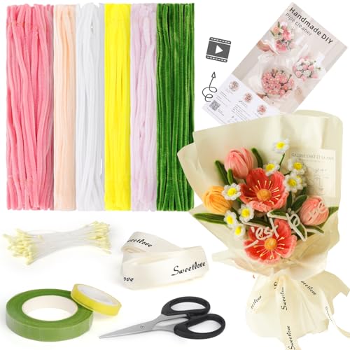 Coopay Pfeifenreiniger Blumen Set, Kirschblüten Pfeifenputzer zum Basteln, 330 Stk Kreative Kirschblüten DIY Pfeifenreiniger zum Basteln mit Video, Pipe Cleaner Pfeifenreiniger Grün Coopay Pfeifenreiniger Blumen Set, Kirschblüten Pfeifenputzer zum Basteln, 330 Stk Kreative Kirschblüten DIY Pfeifenreiniger zum Basteln mit Video, Pipe Cleaner Pfeifenreiniger Grün von Coopay