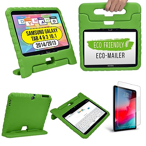 Cooper Cases(TM) Dynamo Samsung Galaxy Tab 4 10.1 (T530/T531/T535) & 3 10.1 (P5200/P5210/P5220) Hülle für Kinder in Grün (Leicht, ungiftiger Eva-Schaum, haltbares Design, Extraschutz, Freier Stand) von Cooper Cases