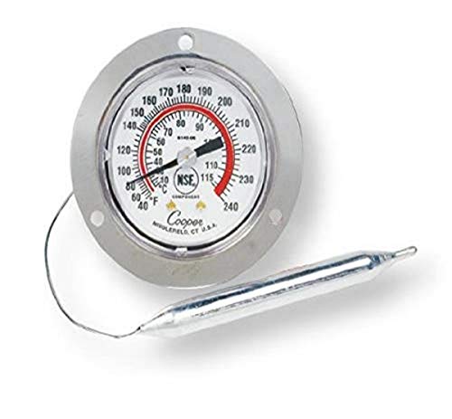 cooper-atkins 6142–06–3 VAPOR Tension Panel Thermometer mit Front Flansch, NSF zertifiziert, 121,9 cm Kapillar Länge, 40/240 °F Temperaturbereich von Cooper