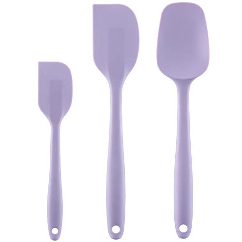 Cooptop Silikon-Spatel Set – Gummi-Spatel °C hitzebeständig Backlöffel & Spatel (Lavendel) von Cooptop