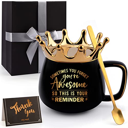 Sometimes You Forget You're Awesome Tasse, inspirierende Geschenke für Frauen, Ermutigungsgeschenke, lustige Krone, Kaffeetassen mit Geschenkkarte, Geburtstag, Erntedankfest, Freund, Kollegen Sometimes You Forget You're Awesome Tasse, inspirierende Geschenke für Frauen, Ermutigungsgeschenke, lustige Krone, Kaffeetassen mit Geschenkkarte, Geburtstag, Erntedankfest, Freund, Kollegen von Coosilion