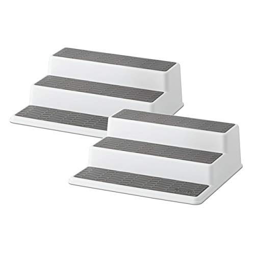 Copco 5257350 rutschfeste 3-stöckige Gewürz-Speisekammer-Küchenschrank-Organizer, 2 Stück, grau 2, 25,4 cm von Copco