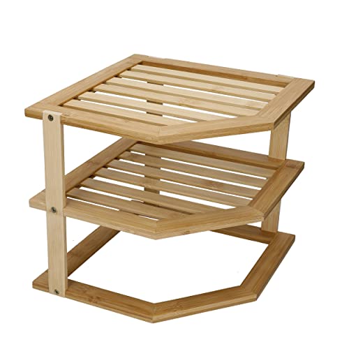 Copco COP3TIERCORBAM Eckregal aus Bambus, 3 Etagen, mit Sichtfenster, Holz, Braun Copco COP3TIERCORBAM Eckregal aus Bambus, 3 Etagen, mit Sichtfenster, Holz, Braun von Copco