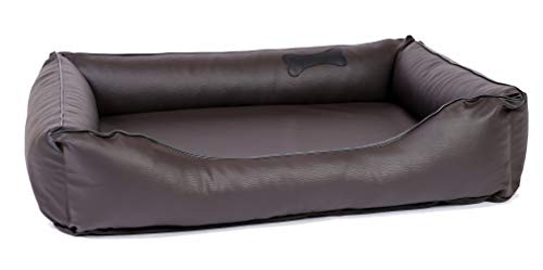 CopcoPet – Hundebett Paco Kunstleder – Braun Gr: L ca. 90 x 70 cm von CopcoPet