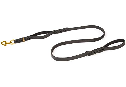 CopcoPet Hundeleine aus Leder mit 2 Handgriffen – 1,50 m x 20 mm in Schwarz – Robuste Lederleine mit Messing-Karabiner für große Hunde – Trainingsleine, Hausleine, für Halsband & Geschirr CopcoPet Hundeleine aus Leder mit 2 Handgriffen – 1,50 m x 20 mm in Schwarz – Robuste Lederleine mit Messing-Karabiner für große Hunde – Trainingsleine, Hausleine, für Halsband & Geschirr von CopcoPet