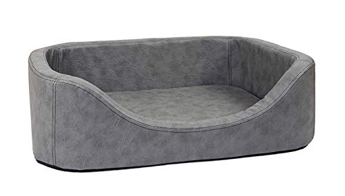 CopcoPet - Hundebetten Stella Design Kunstleder (120 x 90 cm Orthopädisch, Antik Grau) von CopcoPet - Hundebetten