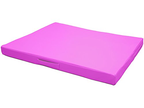 CopcoPet Hundematte Jumbo, 100 x 80 x 8cm, Rosa, abwaschbares Hundebett aus kratzfestem Kunstleder, orthopädisches Hundekissen mit Viscoschaumfüllung von CopcoPet