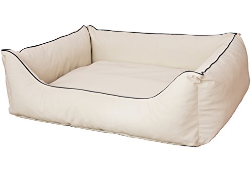 CopcoPet Hundebett Rocco Orthopädisch Beige 100 x 80 cm – Wendebett aus pflegeleichtem Kunstleder – Waschbar, bequem & gelenkschonend – Mit erhöhtem Rand – Für mittelgroße Hunde, formstabil CopcoPet Hundebett Rocco Orthopädisch Beige 100 x 80 cm – Wendebett aus pflegeleichtem Kunstleder – Waschbar, bequem & gelenkschonend – Mit erhöhtem Rand – Für mittelgroße Hunde, formstabil von CopcoPet
