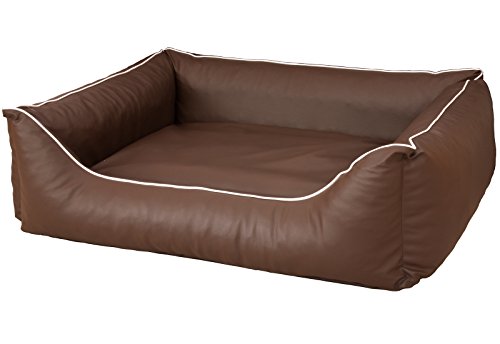 CopcoPet Rocco Orthopädisches Visco Hundebett Hundesofa Wendebett Kunstleder S ca. 70 x 55 cm Orthopädisch Braun von CopcoPet