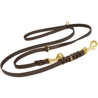 Copcopet - Hundeleine Aus Fettleder, 3-Fach Verstellbar, Messing Beschlägen Copcopet - Hundeleine Aus Fettleder, 3-Fach Verstellbar, Messing Beschlägen von CopcoPet